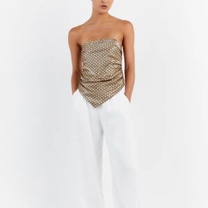 DISSH Lou Swirl Satin Scarf Top